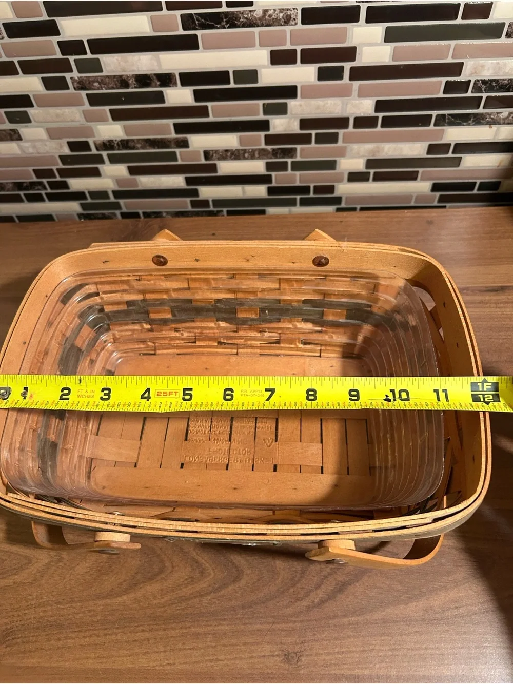 Vintage Longaberger Holiday Cheer Collection Rectangular Picnic Basket
